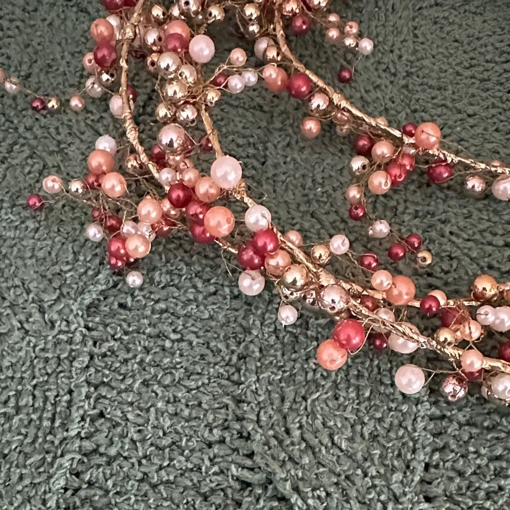 34th & Pine Holiday Christmas Tree Garland Gold Peach Berry NEW!